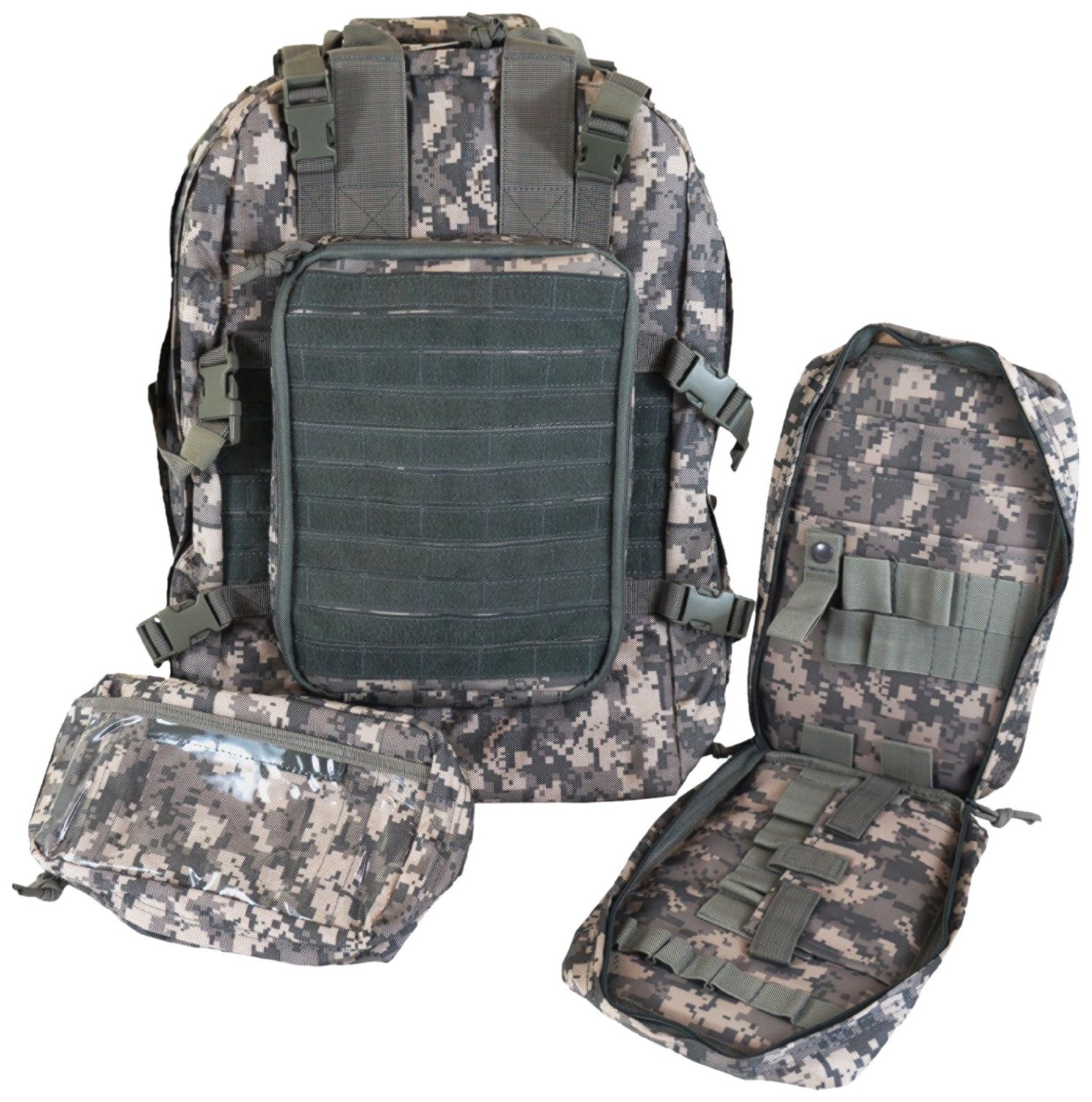 M2 Explorer MINI-HOSPITAL BACKPACK Deluxe Huge Military Corpsman Medic Hospital Tactical Backpack, 20 x 13 x 6-Inch