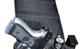 H21 Under Mattress Bed side Handgun Holster under car seat with Tactical Flashlight /Mag Loop pocket